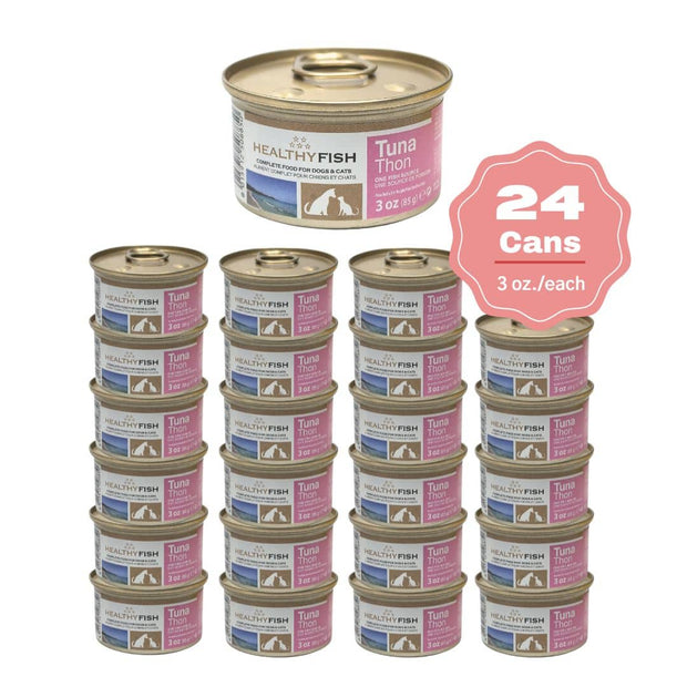 VBB Healthy Meat White Tuna for Dogs and Cats, Single Protein & 100% Traceable Fresh Meat or Fish, Product of Italy, 85g (24 Cans/1 Case)