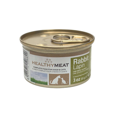 VBB Healthy Meat Rabbit for Dogs and Cats, Single Protein & 100% Traceable Fresh Meat or Fish, Product of Italy, 85g