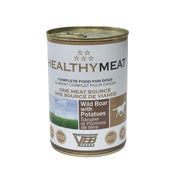 VBB Healthy Meat Wild Boar & Potatoes for Dogs, Single Protein & 100% Traceable Fresh Meat or Fish, Product of Italy, 400g (24 Cans/1 Case)